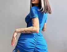 Сукня-міні  з елементами корсету  Довжину спідниці можна регулювати  | PUSHKA SHOP