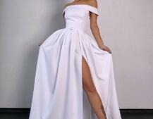 Сукня максі з відкритими плечима  | PUSHKA SHOP