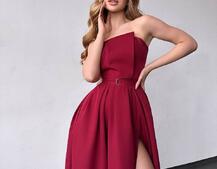 Сукня максі  з розрізом на спідниці  Сукня максі  з розрізом на спідниці  | PUSHKA SHOP