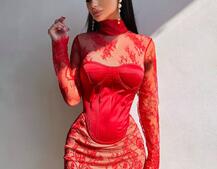 Комплект: мереживна сукня міні + корсет Комплект: мереживна сукня міні + корсет | PUSHKA SHOP