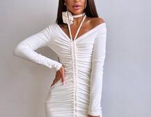 Оксамитова сукня  із зав'язкою на шию з трояндою | PUSHKA SHOP