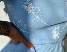 Платье миди со шнуровкой на спинке  | PUSHKA SHOP