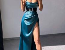 Комплект: корсет, декорований стразами + спідниця максі з драпіруванням  | PUSHKA SHOP