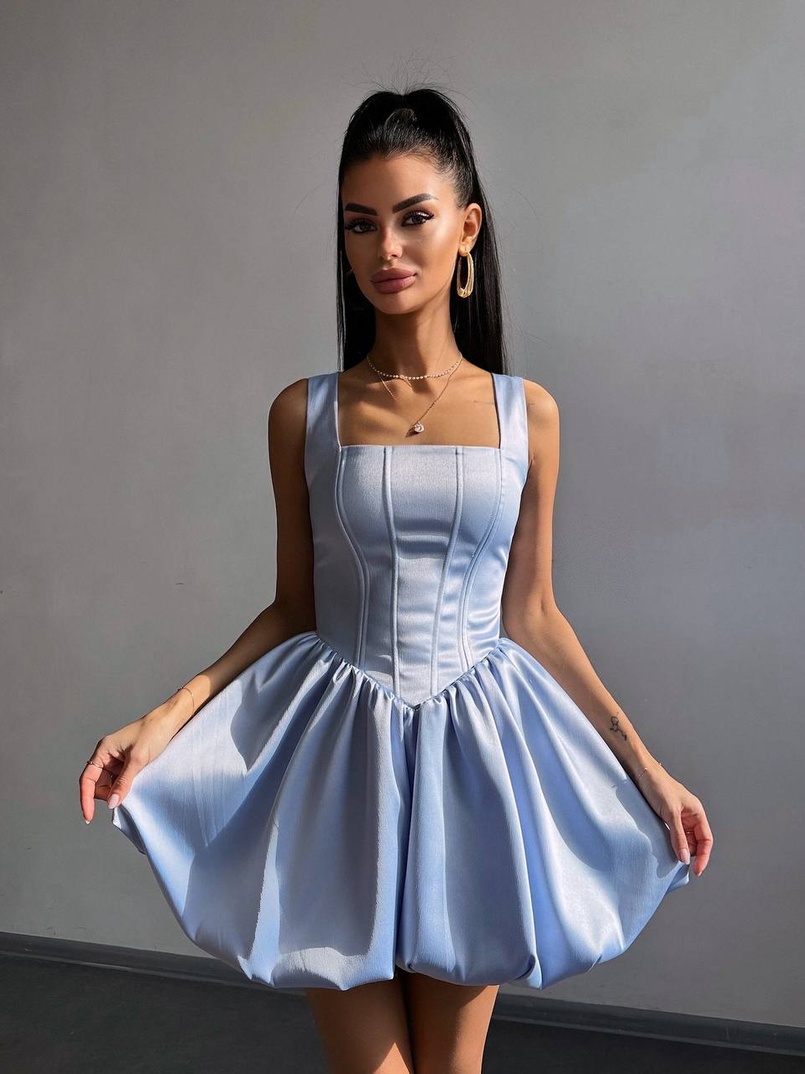 Атласна корсетна сукня міні  Атласна корсетна сукня міні  | PUSHKA SHOP