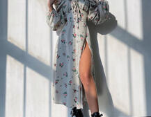 Сукня міді з квітковим принтом  Сукня міді з квітковим принтом  | PUSHKA SHOP