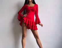 Сукня з з воланами на ґудзиках  Сукня з з воланами на ґудзиках  | PUSHKA SHOP