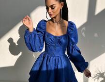 Корсетна сукня  з пишною подвійною спідницею та рюшами  | PUSHKA SHOP