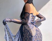 Сукня міні зі шлейфом та рукавичками Сукня міні зі шлейфом та рукавичками | PUSHKA SHOP