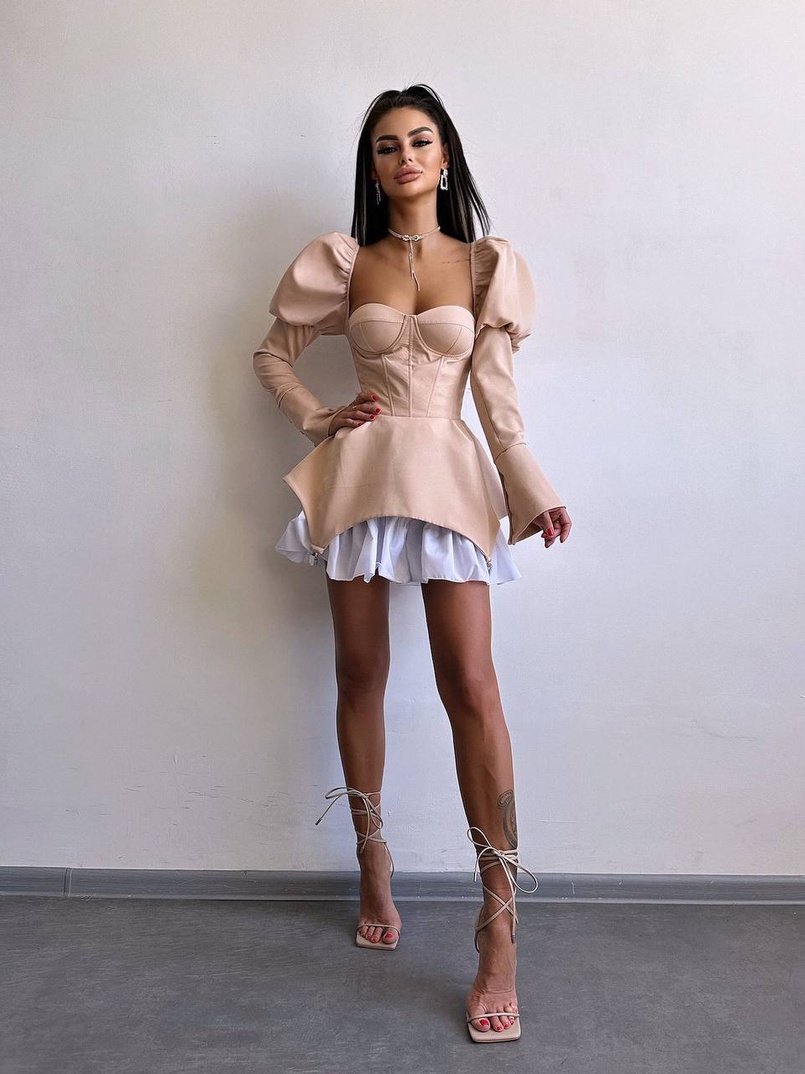 Сукня з чашечками та елементами корсету  Сукня з чашечками та елементами корсету  | PUSHKA SHOP