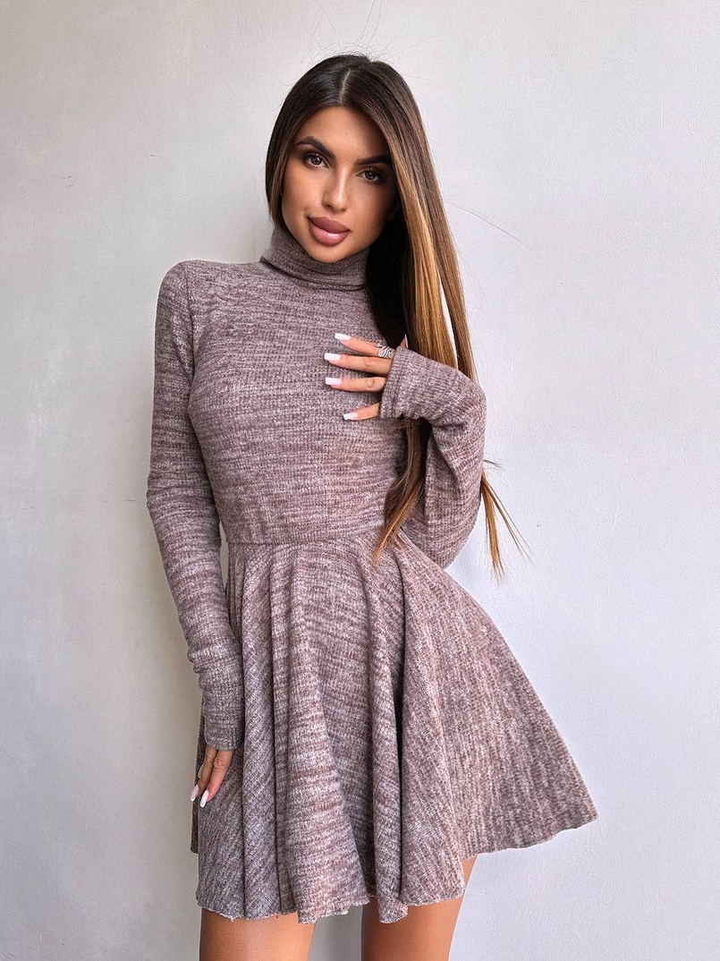 Трикотажна сукня міні із спідницею сонцем     Трикотажна сукня міні із спідницею сонцем     | PUSHKA SHOP