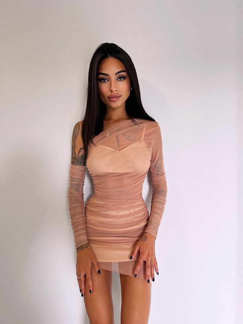 Міні сукня з драпіруванням   Міні сукня з драпіруванням   | PUSHKA SHOP