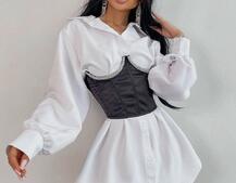 Приталена сукня-сорочка+корсет, декорований стразами Приталена сукня-сорочка+корсет, декорований стразами | PUSHKA SHOP