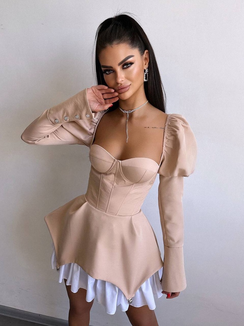 Сукня з чашечками та елементами корсету  Сукня з чашечками та елементами корсету  | PUSHKA SHOP