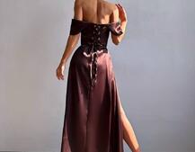 Атласний комплект: корсет бюстʼє + спідниця максі  | PUSHKA SHOP