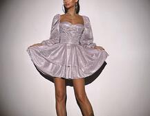 Сяюча корсетна сукня бюстьє з подвійною спідницею  | PUSHKA SHOP