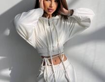 Велюровий комплект трійка: кофта + корсет з чашечками + джогери  Велюровий комплект трійка: кофта + корсет з чашечками + джогери  | PUSHKA SHOP