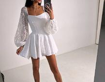 Мереживна сукня з корсетним верхом та пишною подвійною спідницею  Мереживна сукня з корсетним верхом та пишною подвійною спідницею  | PUSHKA SHOP