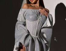 Сяючий комплект: сукня + корсет   | PUSHKA SHOP