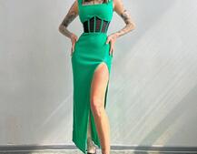 Сукня-міді  з елементами корсету   Сукня-міді  з елементами корсету   | PUSHKA SHOP