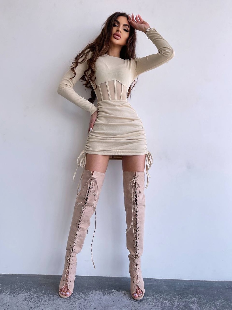 Сукня-міні  з елементами корсету  Довжину спідниці можна регулювати  Сукня-міні  з елементами корсету  Довжину спідниці можна регулювати  | PUSHKA SHOP