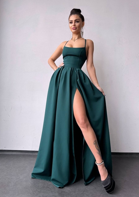 Сукня максі  зі шнурівкою на спинці | PUSHKA SHOP