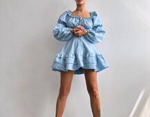 Сукня з воланами на ґудзиках  Сукня з воланами на ґудзиках  | PUSHKA SHOP