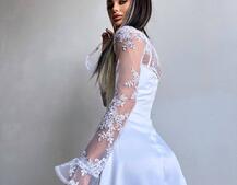 Атласна корсетна сукня-бюстьє + мереживне болеро Атласна корсетна сукня-бюстьє + мереживне болеро | PUSHKA SHOP