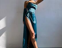 Комплект: корсет з рукавичками + спідниця максі з драпіруванням   Комплект: корсет з рукавичками + спідниця максі з драпіруванням   | PUSHKA SHOP