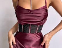 Комплект: корсет, декорований стразами + спідниця максі з драпіруванням  | PUSHKA SHOP