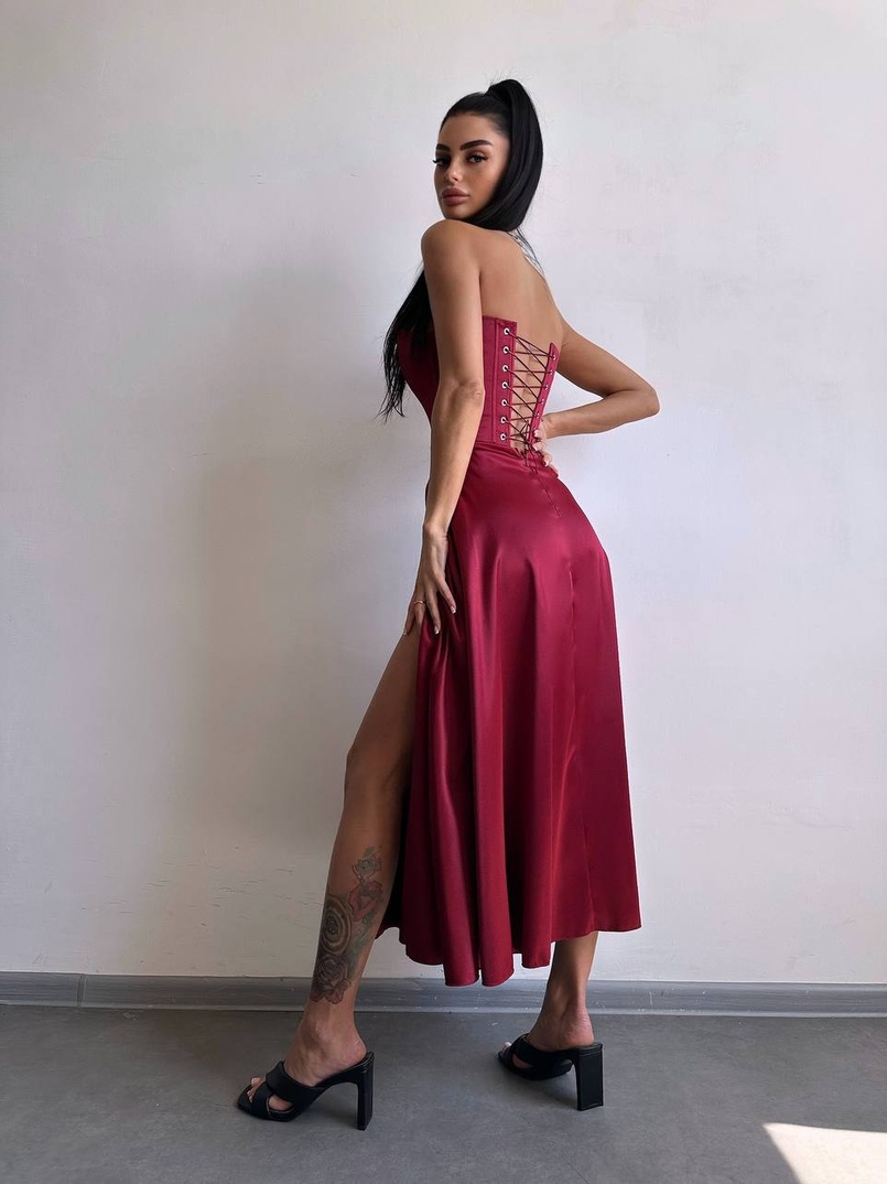 Корсетна сукня міді  | PUSHKA SHOP
