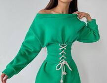 Худи на флисе + корсет на шнуровке  Худи на флисе + корсет на шнуровке  | PUSHKA SHOP