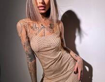 Сукня із сітки зі стразами на трикотажній підкладці  Сукня із сітки зі стразами на трикотажній підкладці  | PUSHKA SHOP