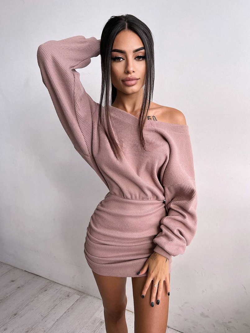 Сукня міні із теплого трикотажу Сукня міні із теплого трикотажу | PUSHKA SHOP
