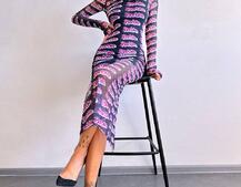 Сукня міді з принтом  Сукня міді з принтом  | PUSHKA SHOP