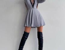 Сукня міні зі шнурівкою  Сукня міні зі шнурівкою  | PUSHKA SHOP