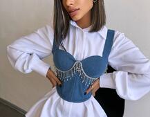 корсет декорований камінцями  Ручна робота корсет декорований камінцями  Ручна робота | PUSHKA SHOP