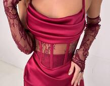 Комплект: корсет+ рукавички + спідниця максі Комплект: корсет+ рукавички + спідниця максі | PUSHKA SHOP