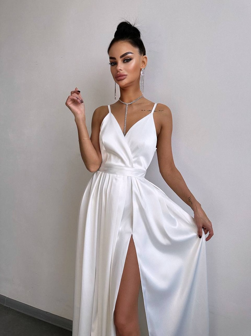 Атласна сукня максі  Атласна сукня максі  | PUSHKA SHOP