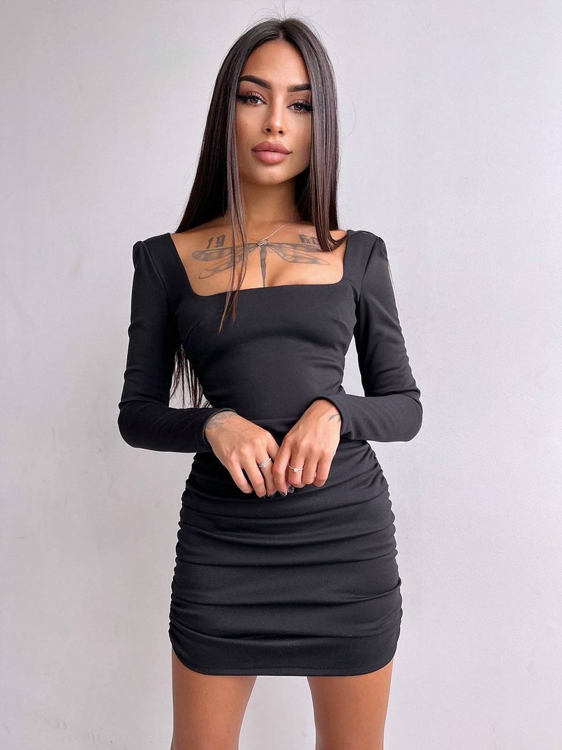 Сукня міні зі шнурівкою на спинці Сукня міні зі шнурівкою на спинці | PUSHKA SHOP