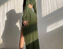 Трикотажный комплект: топ с чашечками push up + юбка миди с разрезом  Трикотажный комплект: топ с чашечками push up + юбка миди с разрезом  | PUSHKA SHOP