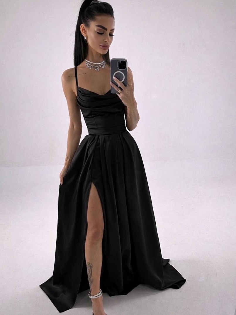 Атласний комплект: корсет + спідниця максі Атласний комплект: корсет + спідниця максі | PUSHKA SHOP