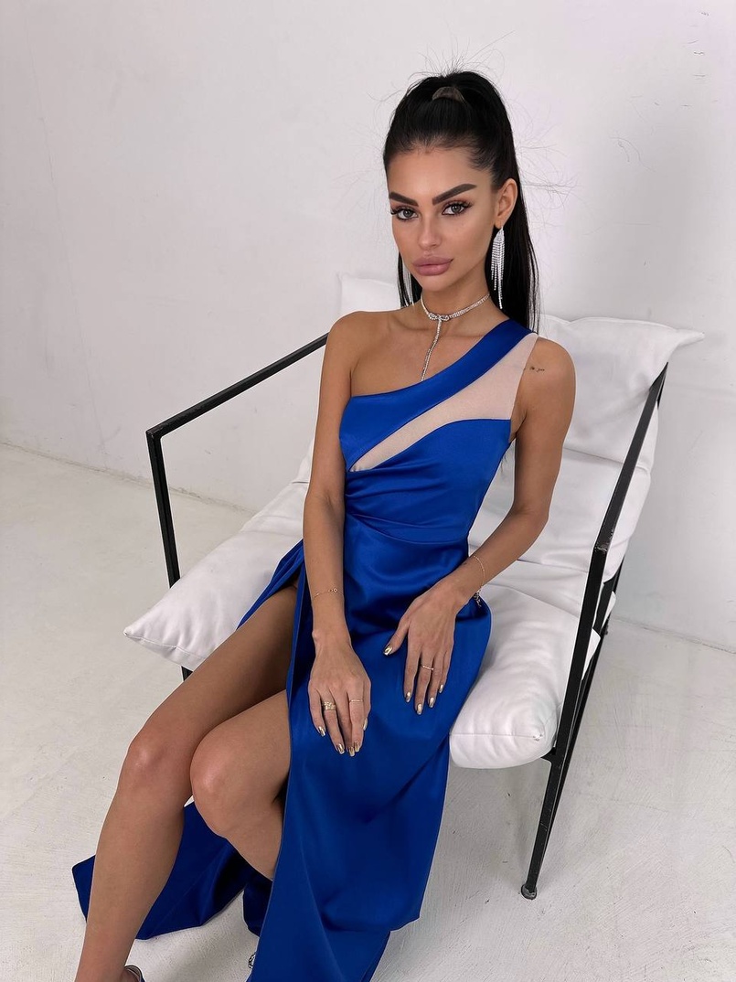 Атласна сукня максі  | PUSHKA SHOP