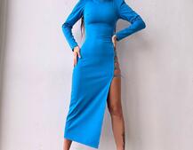 Сукня міді з підплічниками та шнурівкою Розмір вирізу можна регулювати шнурівкою Сукня міді з підплічниками та шнурівкою Розмір вирізу можна регулювати шнурівкою | PUSHKA SHOP