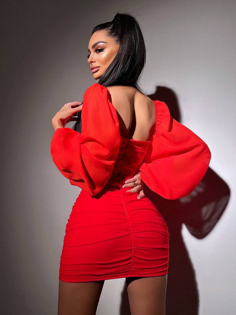 Корсетна сукня з чашечками з ефектом push up з драпіруванням   Корсетна сукня з чашечками з ефектом push up з драпіруванням   | PUSHKA SHOP