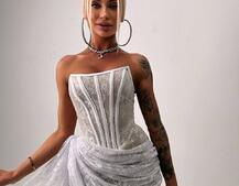 Мереживна сукня міні зі шлейфом   Мереживна сукня міні зі шлейфом   | PUSHKA SHOP