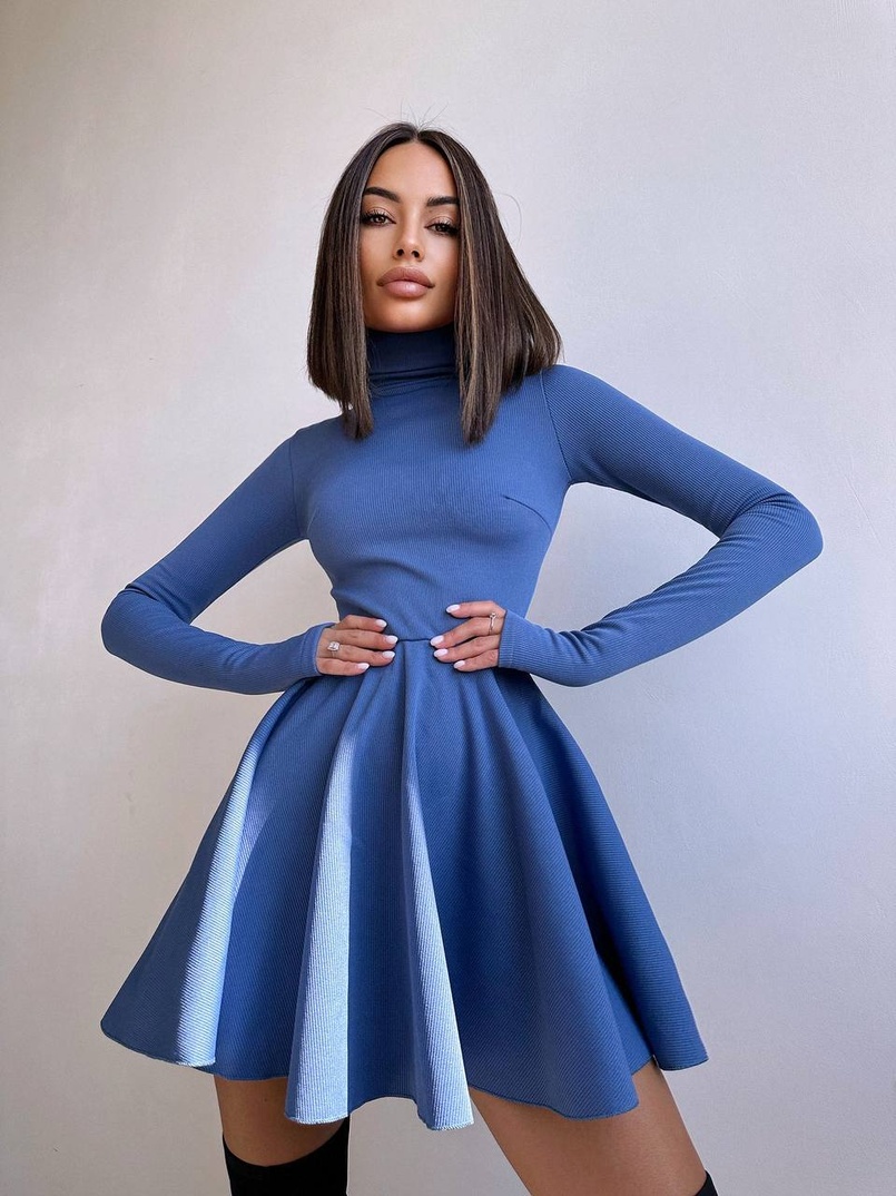 Сукня міні зі спідницею-сонцем  Сукня міні зі спідницею-сонцем  | PUSHKA SHOP