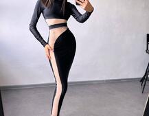 Сукня міді  із вставками сітки  Сукня міді  із вставками сітки  | PUSHKA SHOP