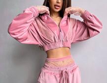 Велюровий комплект декорований стразами( бомбер+ рукавички+ штани + трусики) Велюровий комплект декорований стразами( бомбер+ рукавички+ штани + трусики) | PUSHKA SHOP