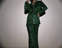 Костюм: піджак на підкладці, штани кльош+ топ з чашечками Костюм: піджак на підкладці, штани кльош+ топ з чашечками | PUSHKA SHOP