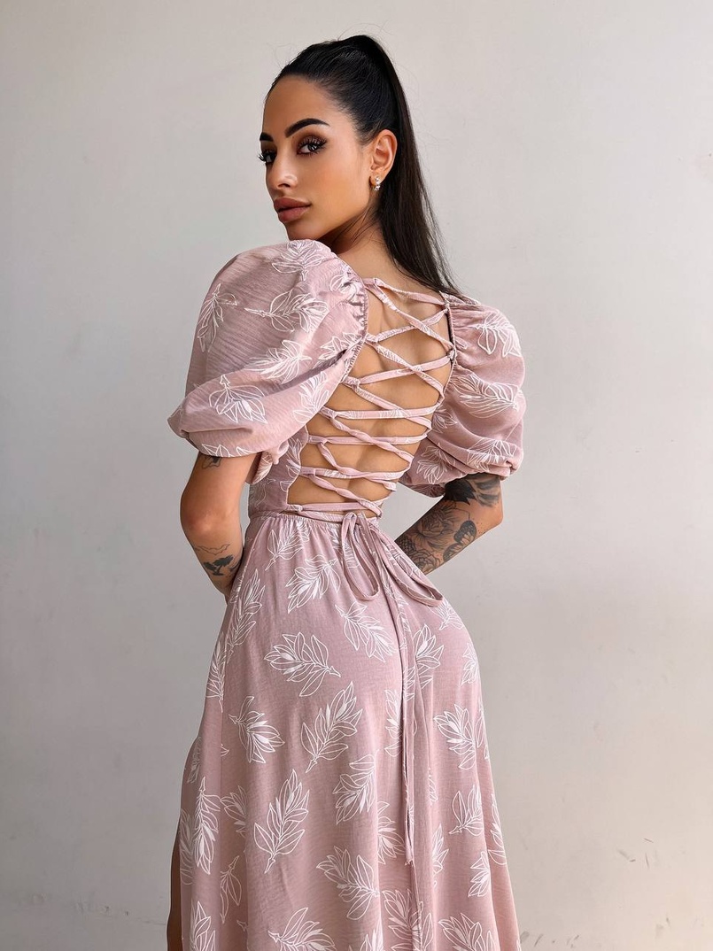 Улюблена сукня міді зі шнурівкою на спинці в нових кольорах Улюблена сукня міді зі шнурівкою на спинці в нових кольорах | PUSHKA SHOP